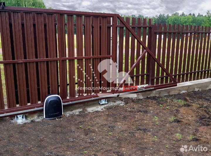 Откатные ворота с автоматикой от производителя