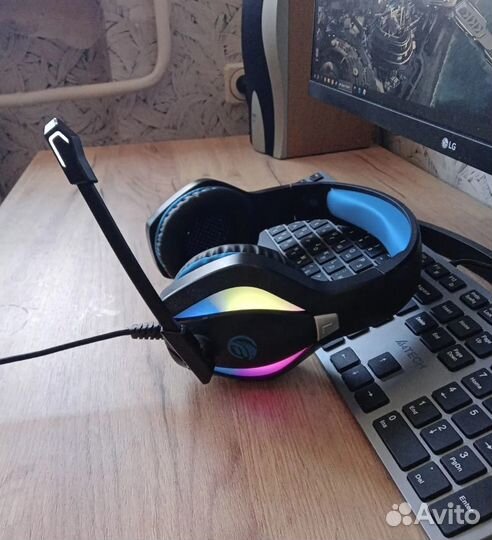 Компьютерные наушники Fachixy синие