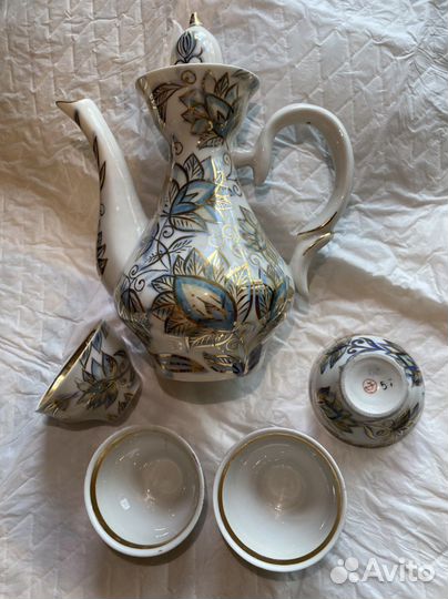 Кофейный сервиз Кисловодский фарфор СССР