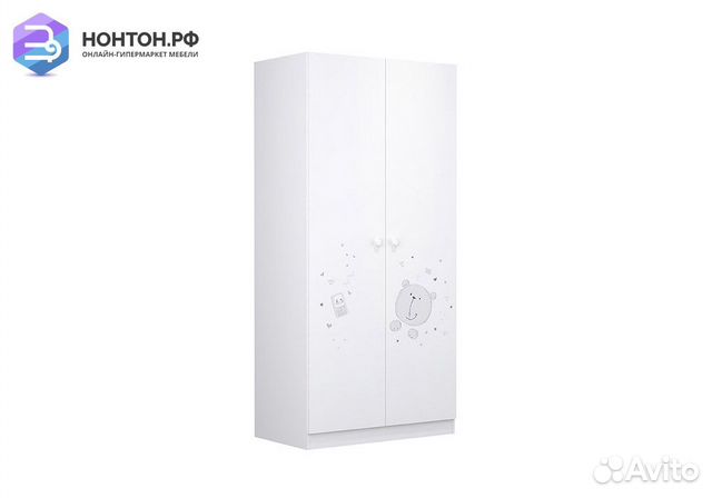 Шкаф двухдверный Polini kids French 1230 Teddy бел