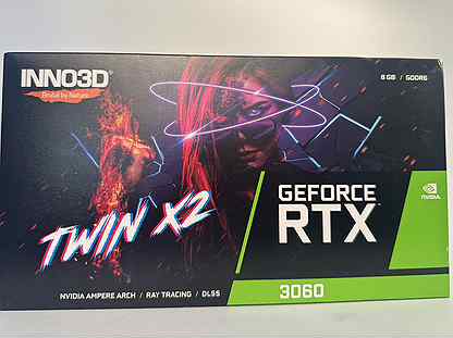 Видеокарта Inno3D GeForce RTX 3060 twin X2 8 гб