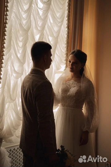 Шикарное свадебное платье