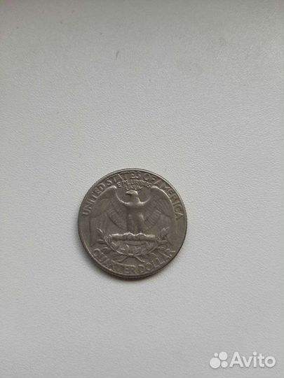 Монета liberty quarter dollar 1965