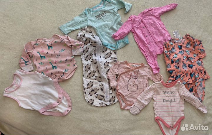 Вещи пакетом на девочку 52-74