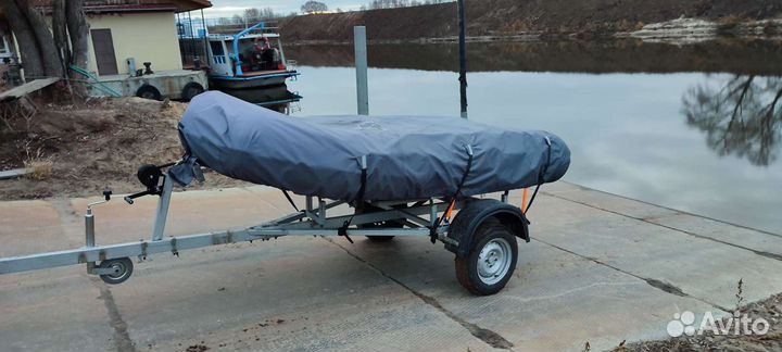 Надувная лодка пвх, мотор, прицеп