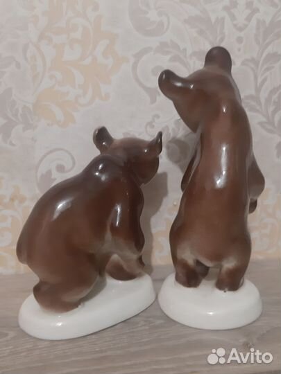 Фарфоровые статуэтки Лфз Медведи