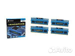 4 модуля DDR3 16 Гб Corsair Vengeance1600 мгц