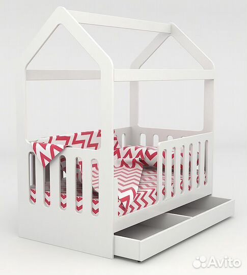 Детская кровать Домик с ящиком