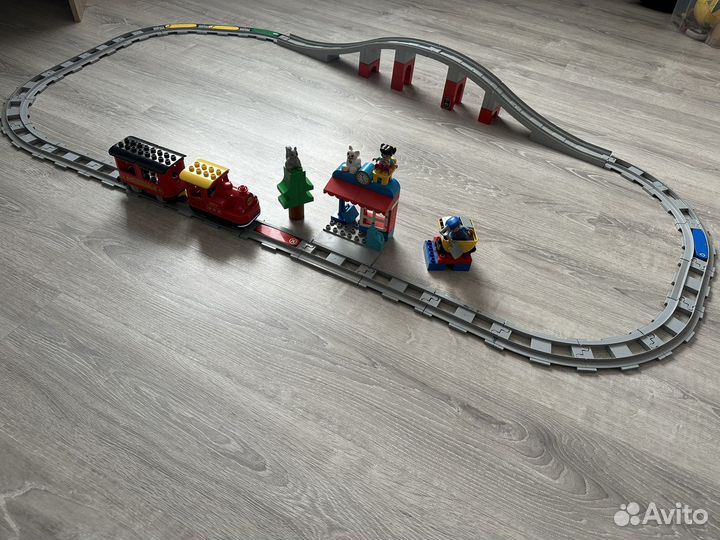 Lego duplo поезд с мостом