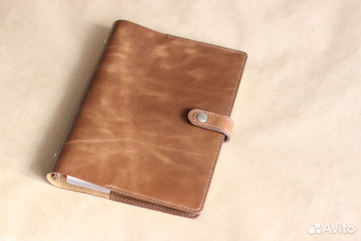 Ежедневник на кольцах А5. Нат.кожа.Ручная работа