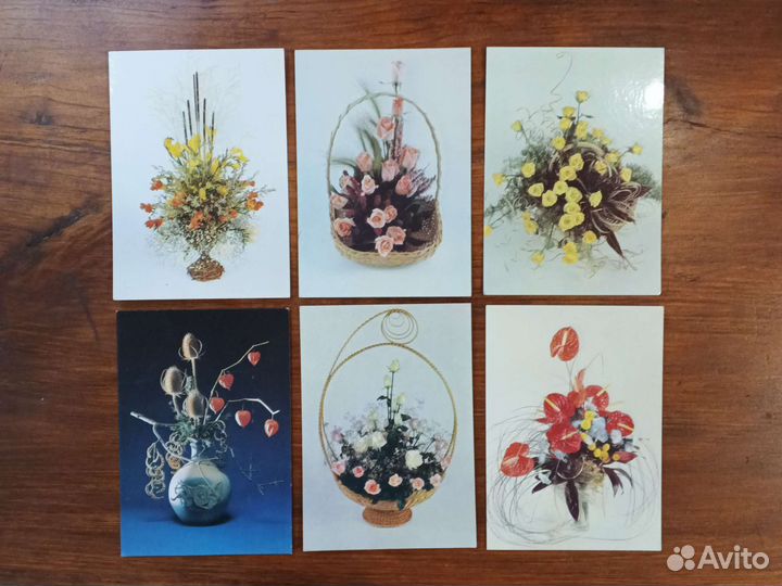 Открытки СССР цветы