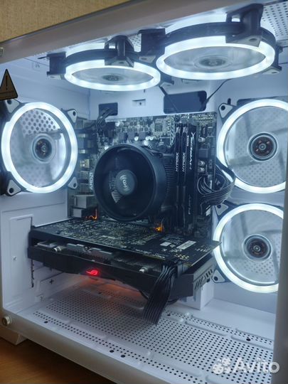 Компьютер аквариум Ryzen 5 Ssd + 1tb Window 10 Pro