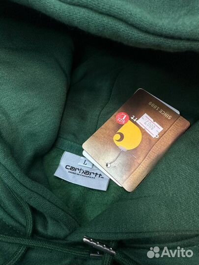 Худи Carhartt зеленый