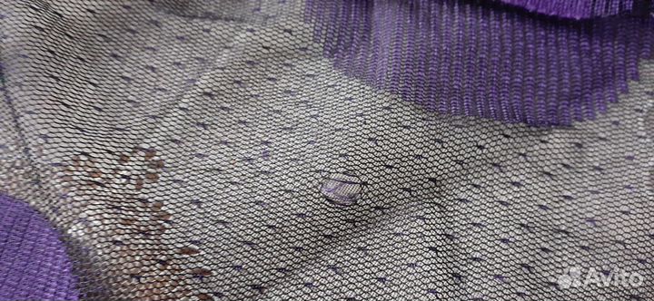 Нарядная фиолетово-лиловая накидка оверсайз