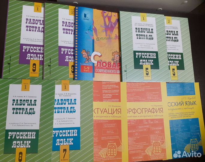 Рабочие тетради с 5 по 9 класс Адаева. Журавлева