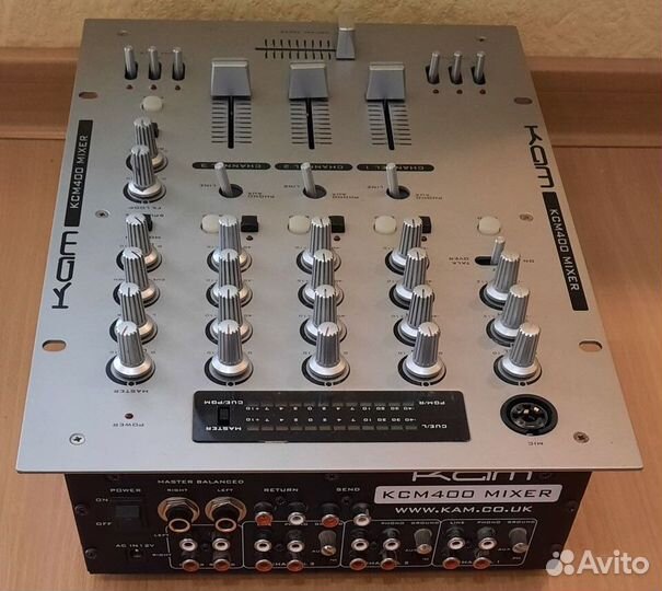 Микшерный пульт KAM KCM400 Dj Микшер Pro 3Кан+Мик