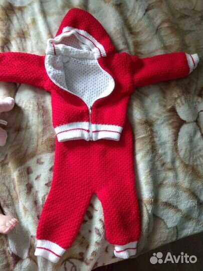 Костюм вязаный для малыша