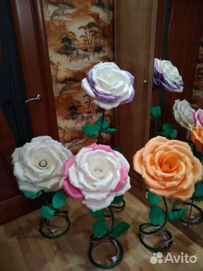 Цветок, роза светильник