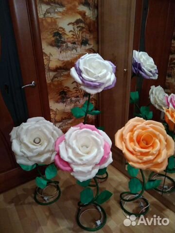 Цветок, роза светильник