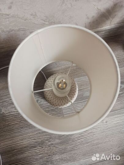 Лампа настольная с абажуром бу