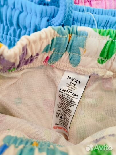 Шорты новые next на девочку 6/7 лет