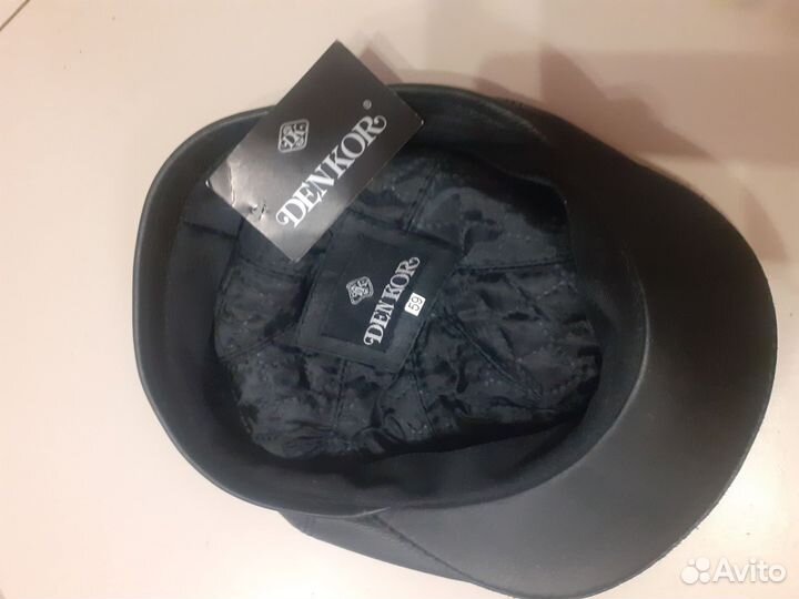 Мужская кожаная кепка