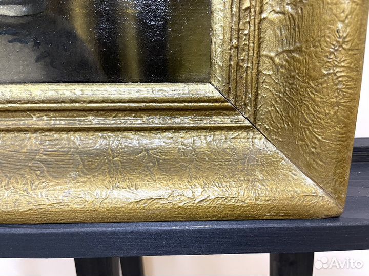 Антикварная картина-натюрморт, масло, холст