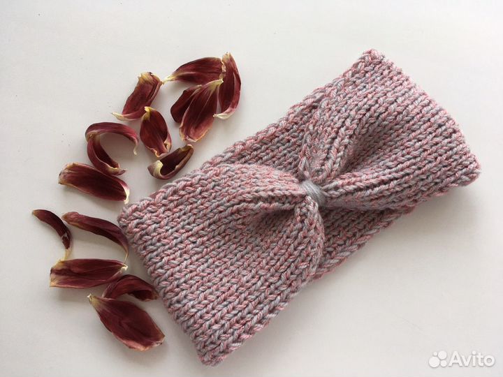 Повязка на голову вязаная