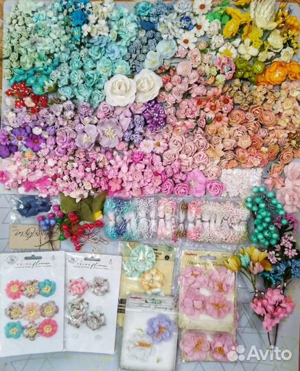 Цветы для скрапбукинга