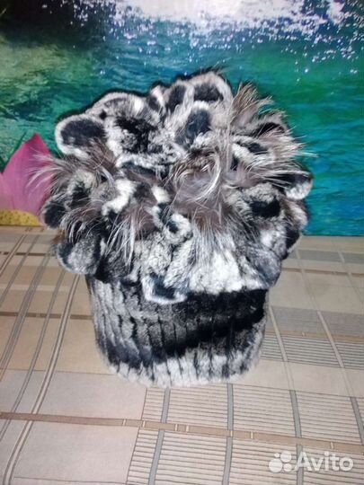 Шапка из кролика и шапка ушанка норковая