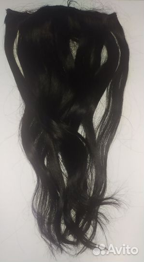 Натуральные волосы на заколках