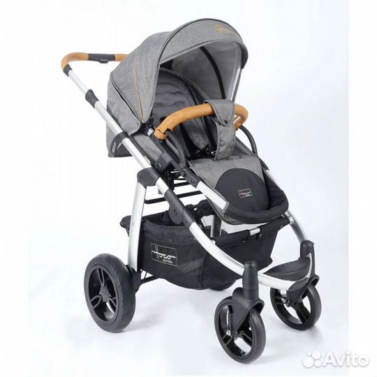 Коляска 2в1 hoco Jana Grey flanell