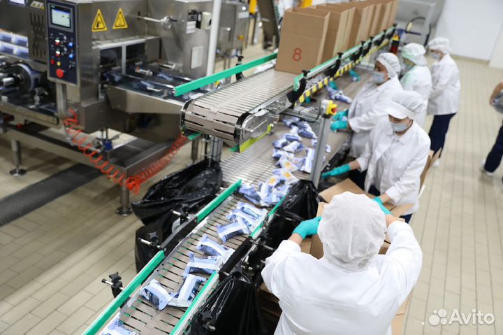 Вахта в СПБ с питанием упаковщик мороженого