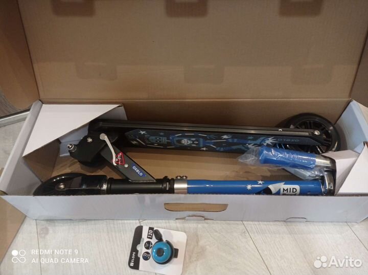 Новый самокат + звонок oxelo mid 1 decathlon