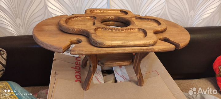 Винный столик с менажницей