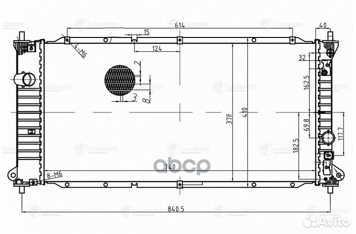 Радиатор охл. для а/м SsangYong NewActyon/Korando