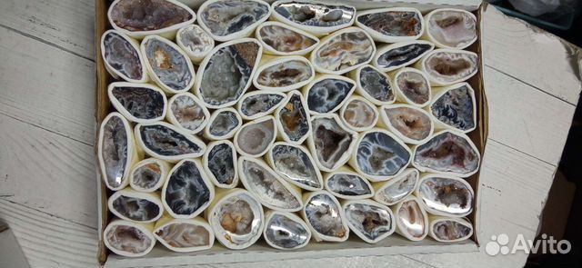 Коробка жеод агата