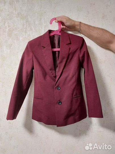 Пиджак бордовый для мальчика