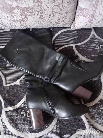 Сапоги осень весна женские на каблуке 38