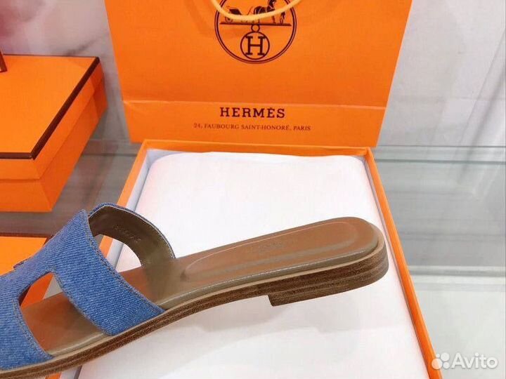 Шлепки женские hermes