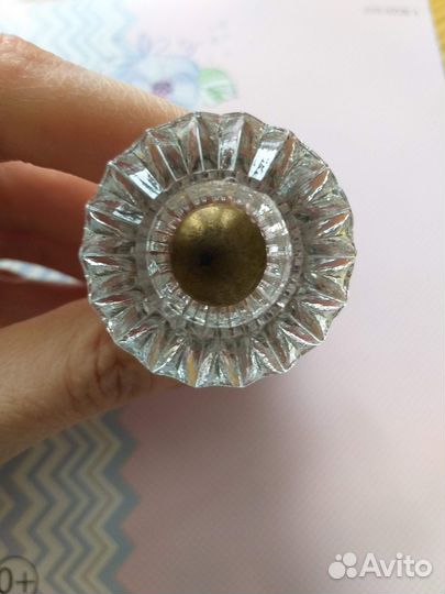 Мебельная ручка винтаж ссср, прозрачный пластик