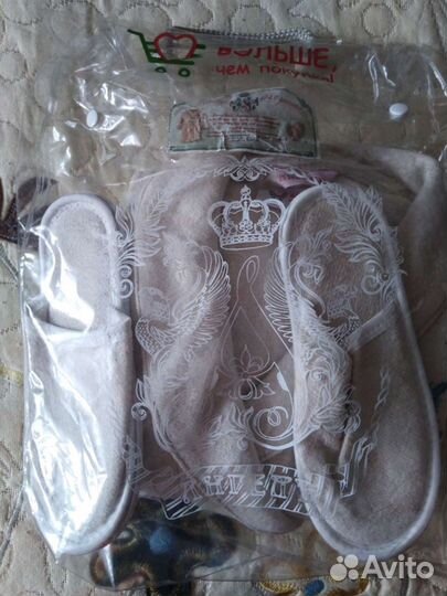 Новый детский байковый халат и тапочки