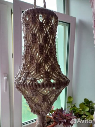 Люстра абажур макраме