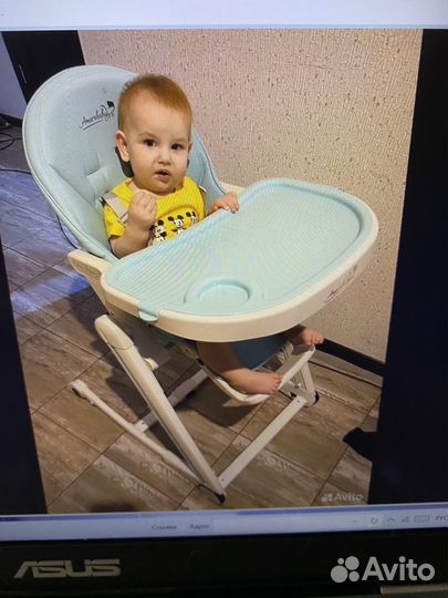 Стул для кормления Amarobaby Rocking Baby Мятный