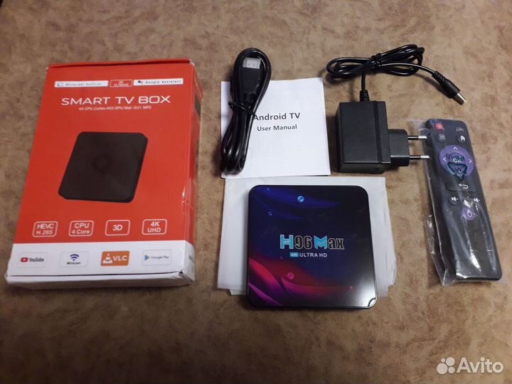 Тв приставка Android Smart TV Box H96 MAX