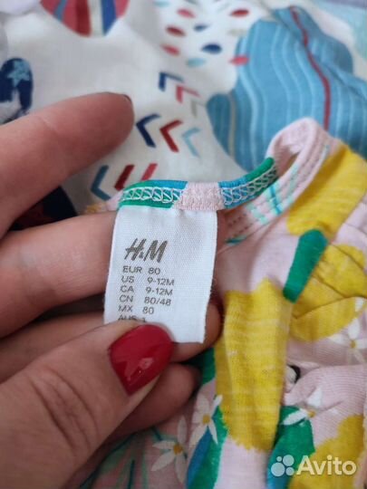 Комплект летней одежды на девочку, H&M, 80-86 см