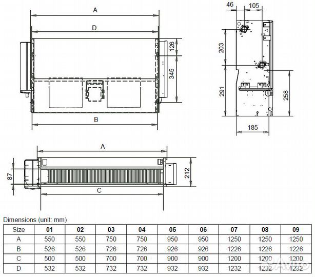 Фанкойл general climate GCO-W-08 2T