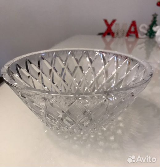 Хрустальная ваза для фруктов, салатница