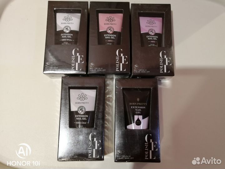 Полигель для наращивания ногтей, пилки, кисти, фо