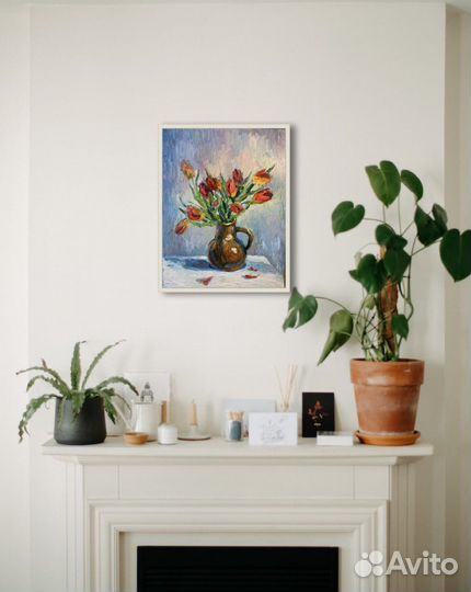 Картина маслом цветы